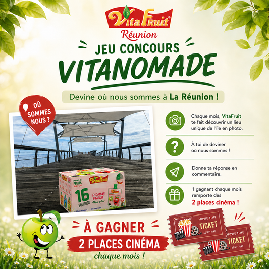 🌴 VITANOMADE : Le jeu concours VitaFruit Réunion qui vous fait voyager à travers l'île ! 📸